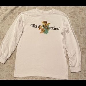 40s & shorties white long sleeve tee